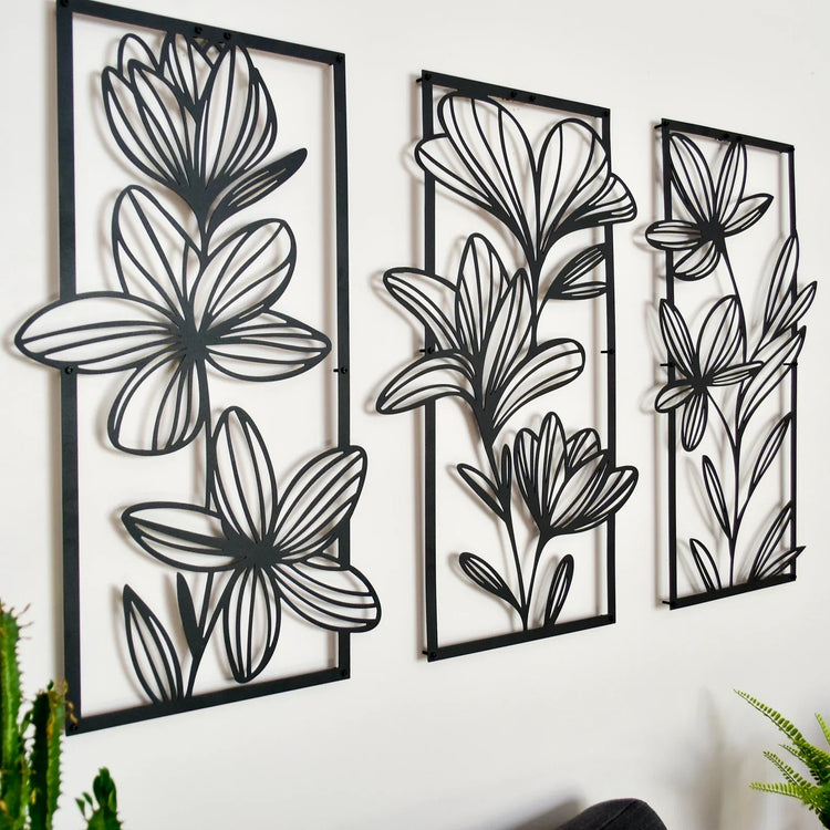 wall hangings decor steel cut decor for walls floral home decor