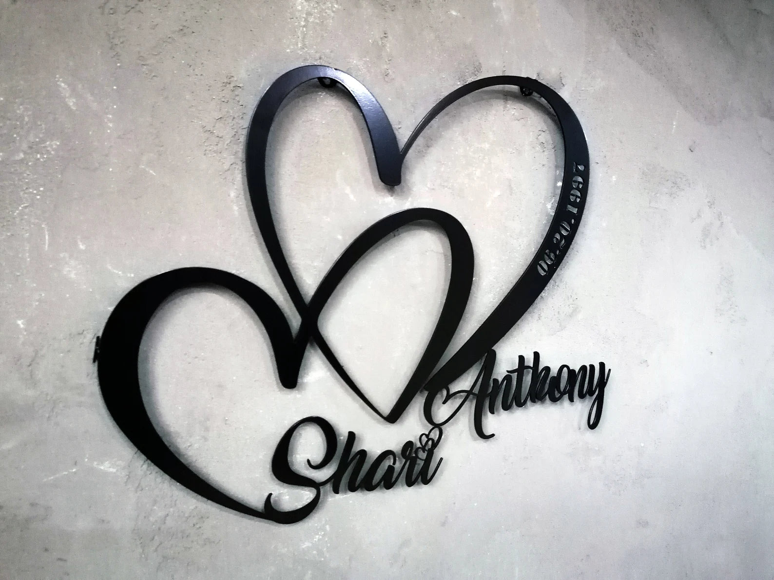 Custom Wedding Heart Sign - Couple Name Sign