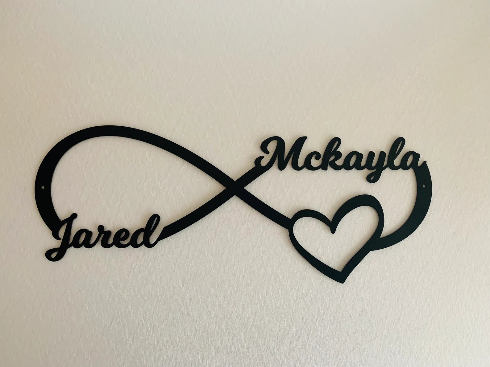 Infinity Symbol Metal Art - Personalized Couple Gift