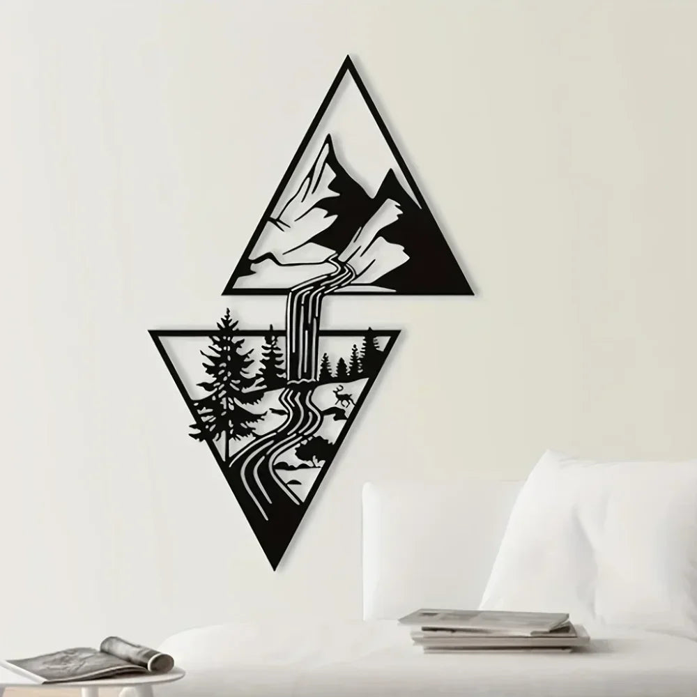 Mountain Landscape Metal Wall Art - Home Decor