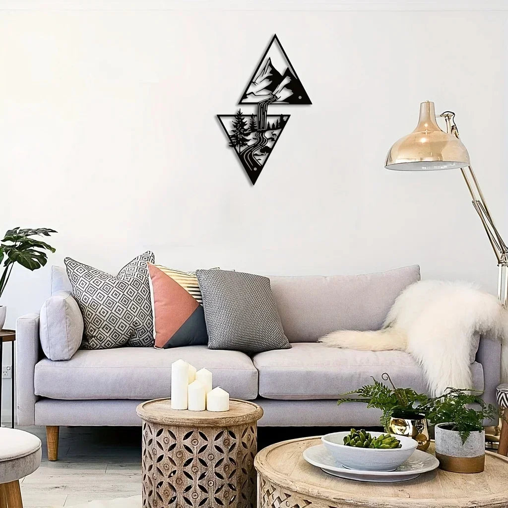 Mountain Landscape Metal Wall Art - Home Decor