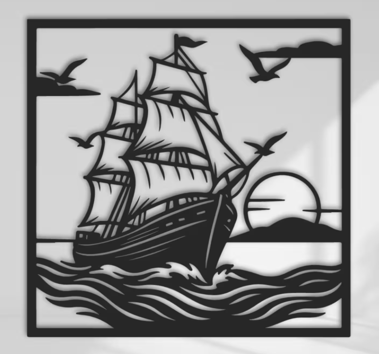 Nautical Metal Wall Art – Ocean-Inspired Hanging