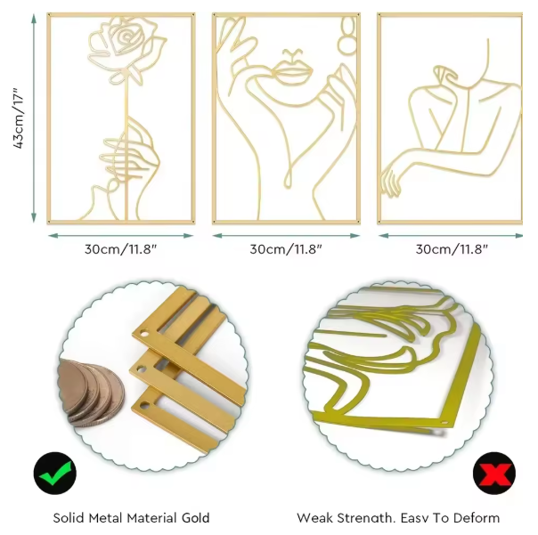 Modern Woman Silhouette – Metal Wall Hanging