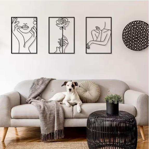 Modern Woman Silhouette – Metal Wall Hanging