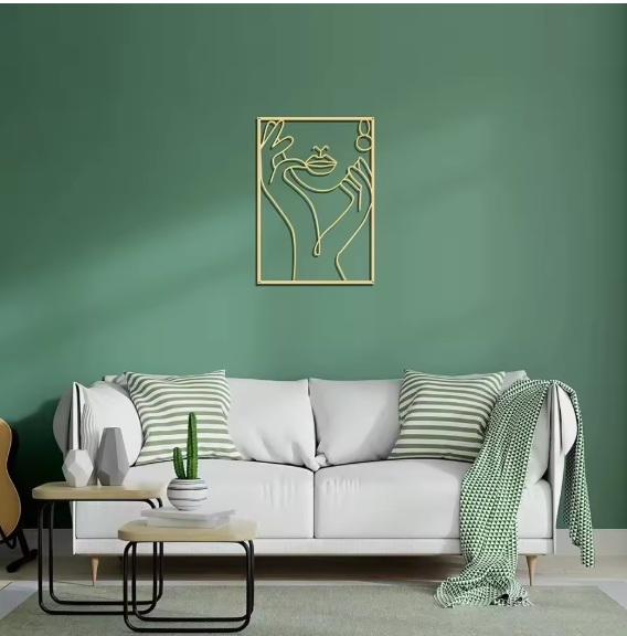 Modern Woman Silhouette – Metal Wall Hanging