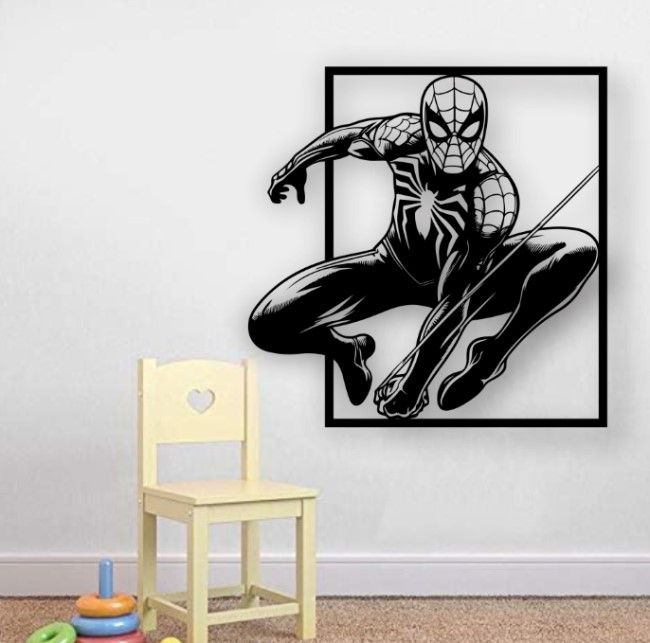 Spider-Man Steel Wall Decor – Heroic CNC Silhouette for Fans & Kids’ Rooms