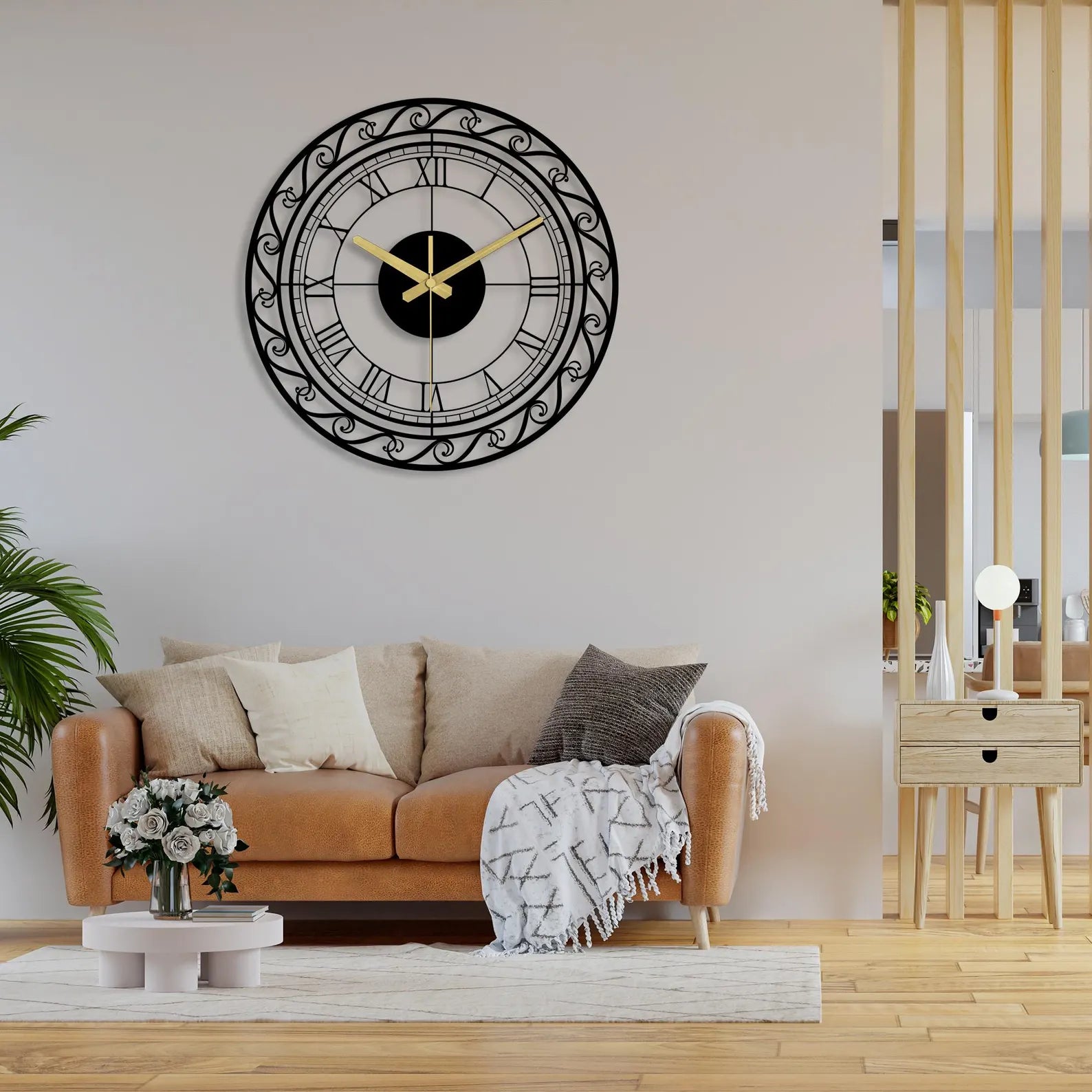 Vintage Metal Wall Clock – Timeless Charm