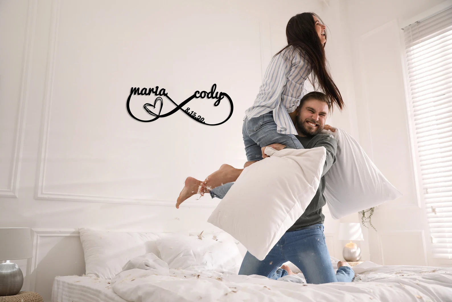 Infinity Symbol Metal Art - Personalized Couple Gift