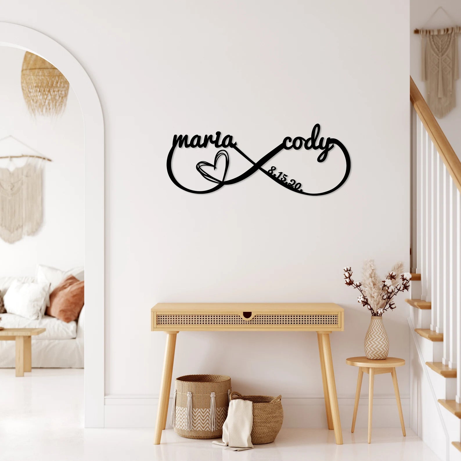 Infinity Symbol Metal Art - Personalized Couple Gift