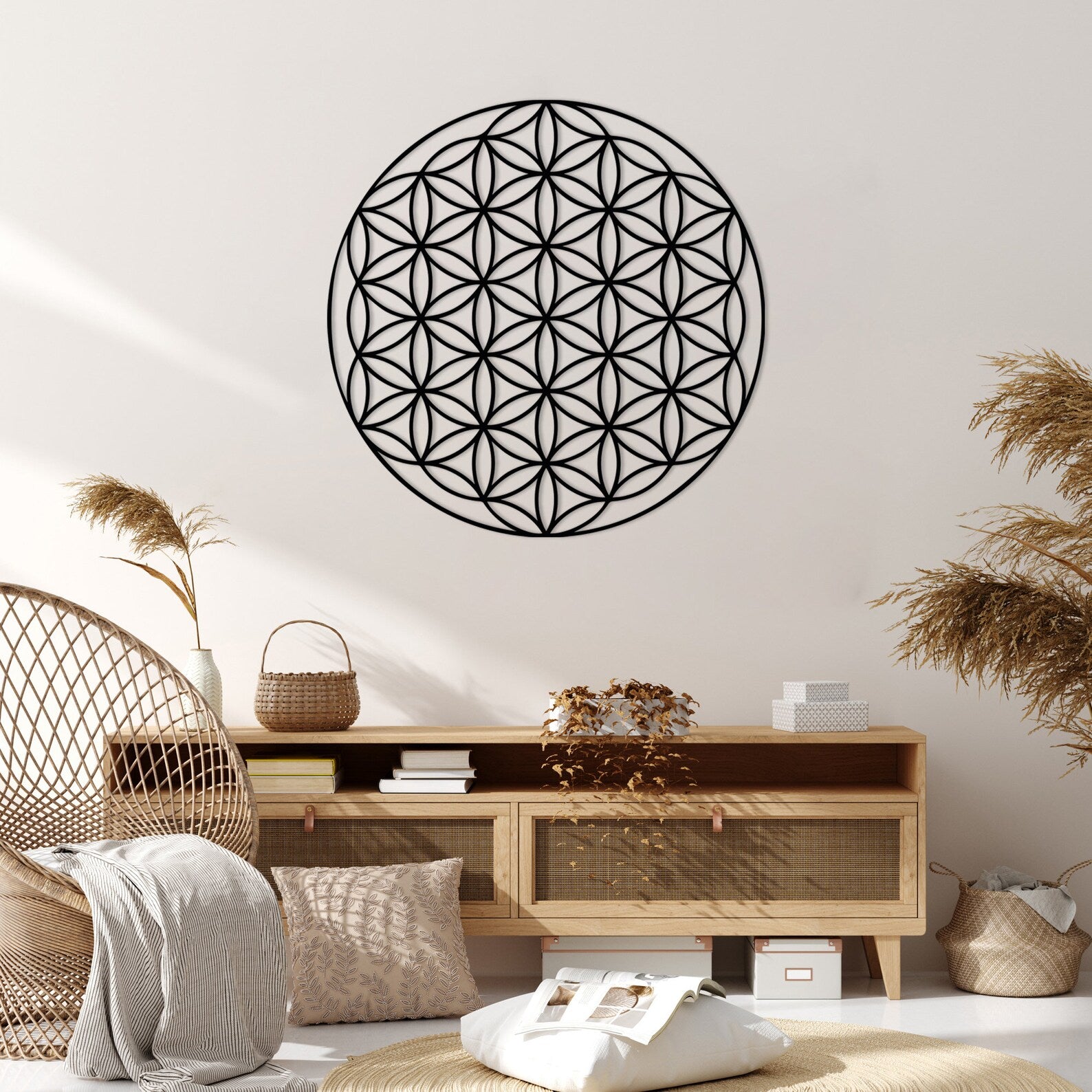 Flower of Life Metal Wall Art