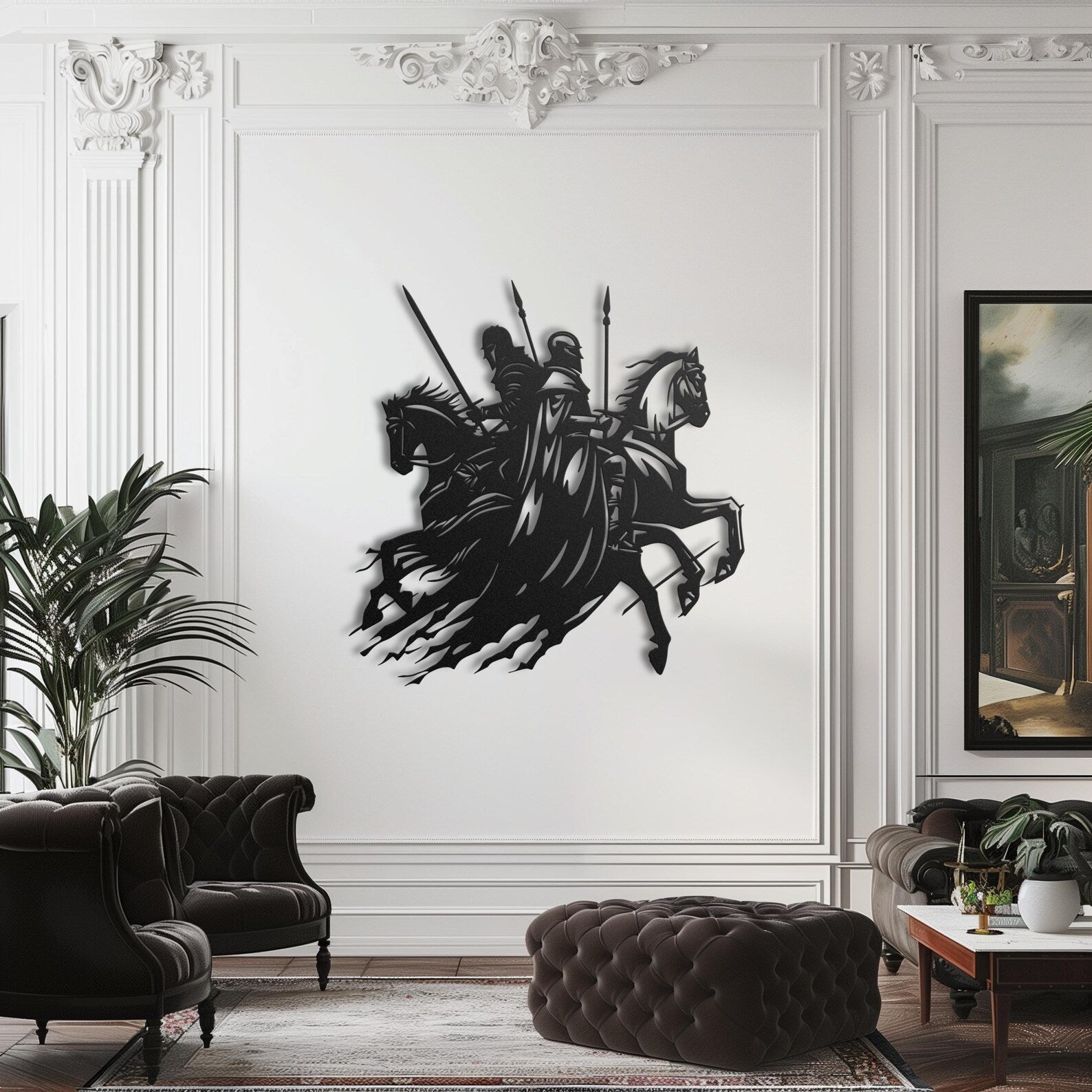 Cavalry Metal Wall Art – Medieval Battle Scene