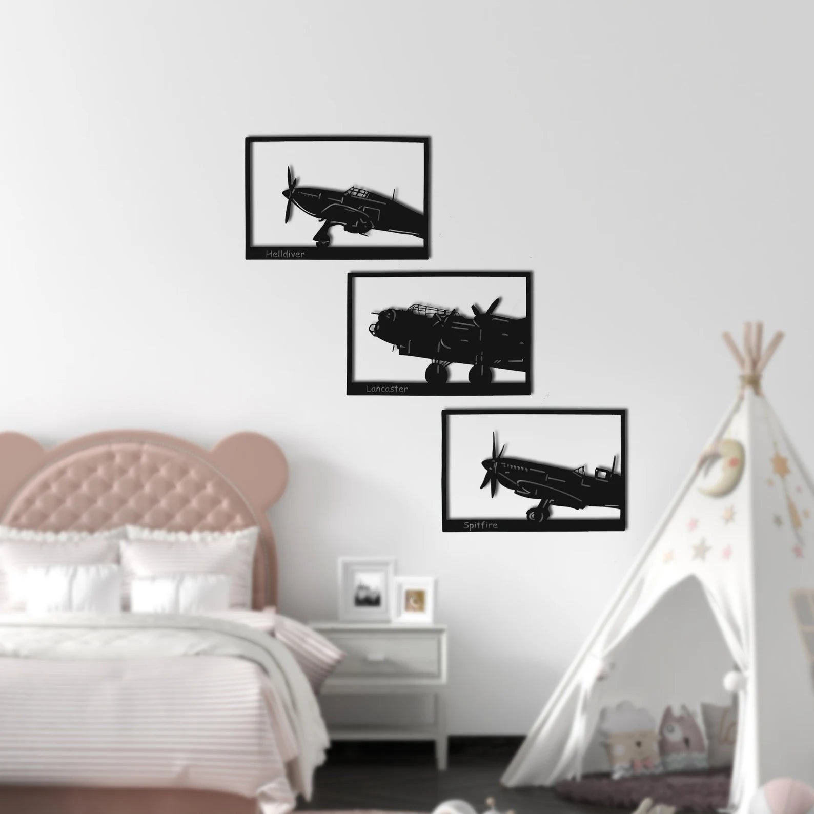 WWII Plane Metal Art - 3D Vintage Plane Set (3pcs)