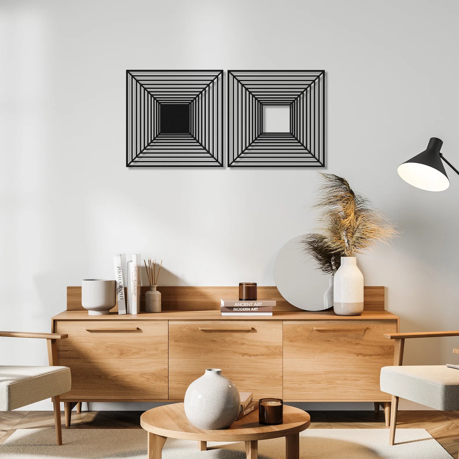 Optical Illusion Metal Wall Art – Steel Wall Decor