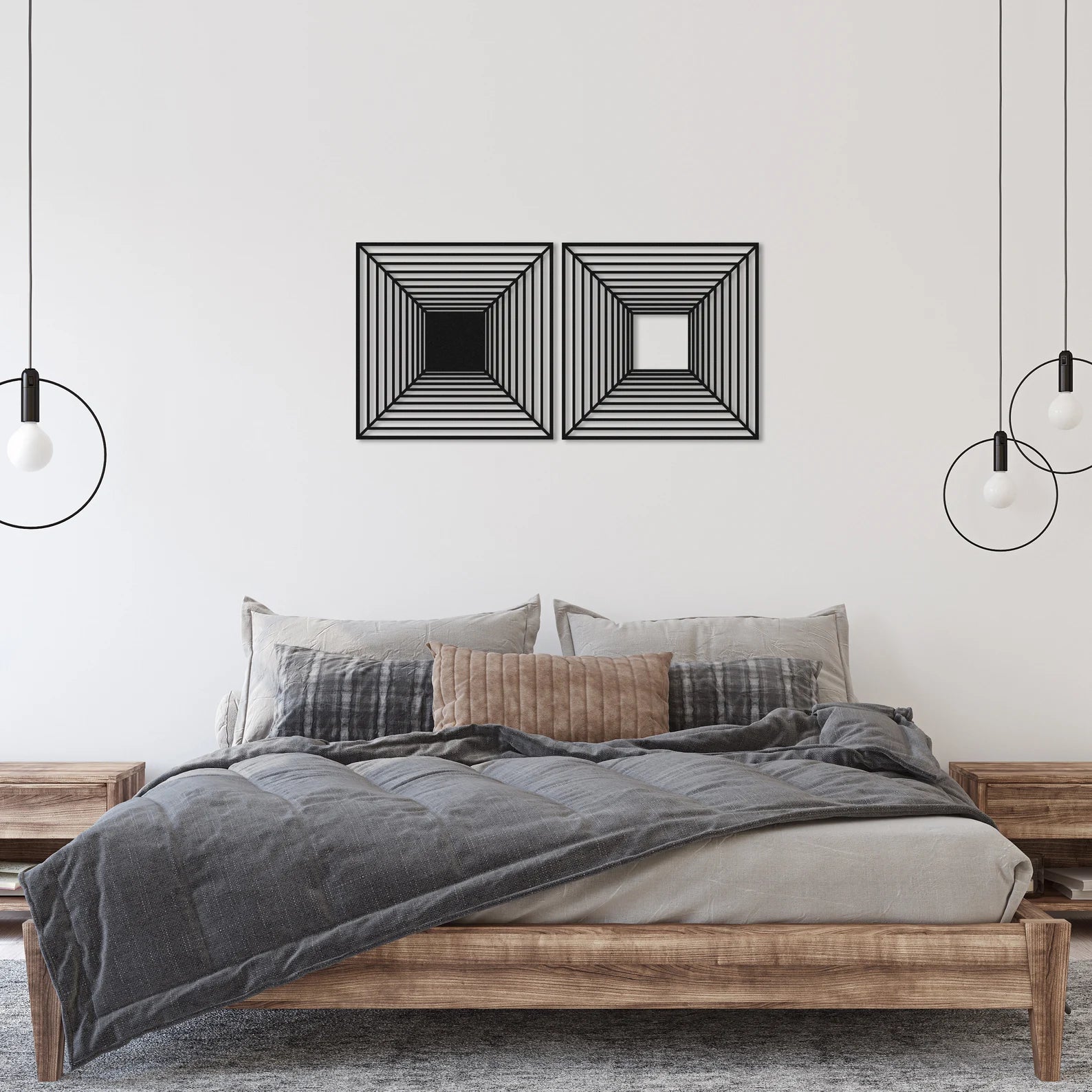 Optical Illusion Metal Wall Art – Steel Wall Decor