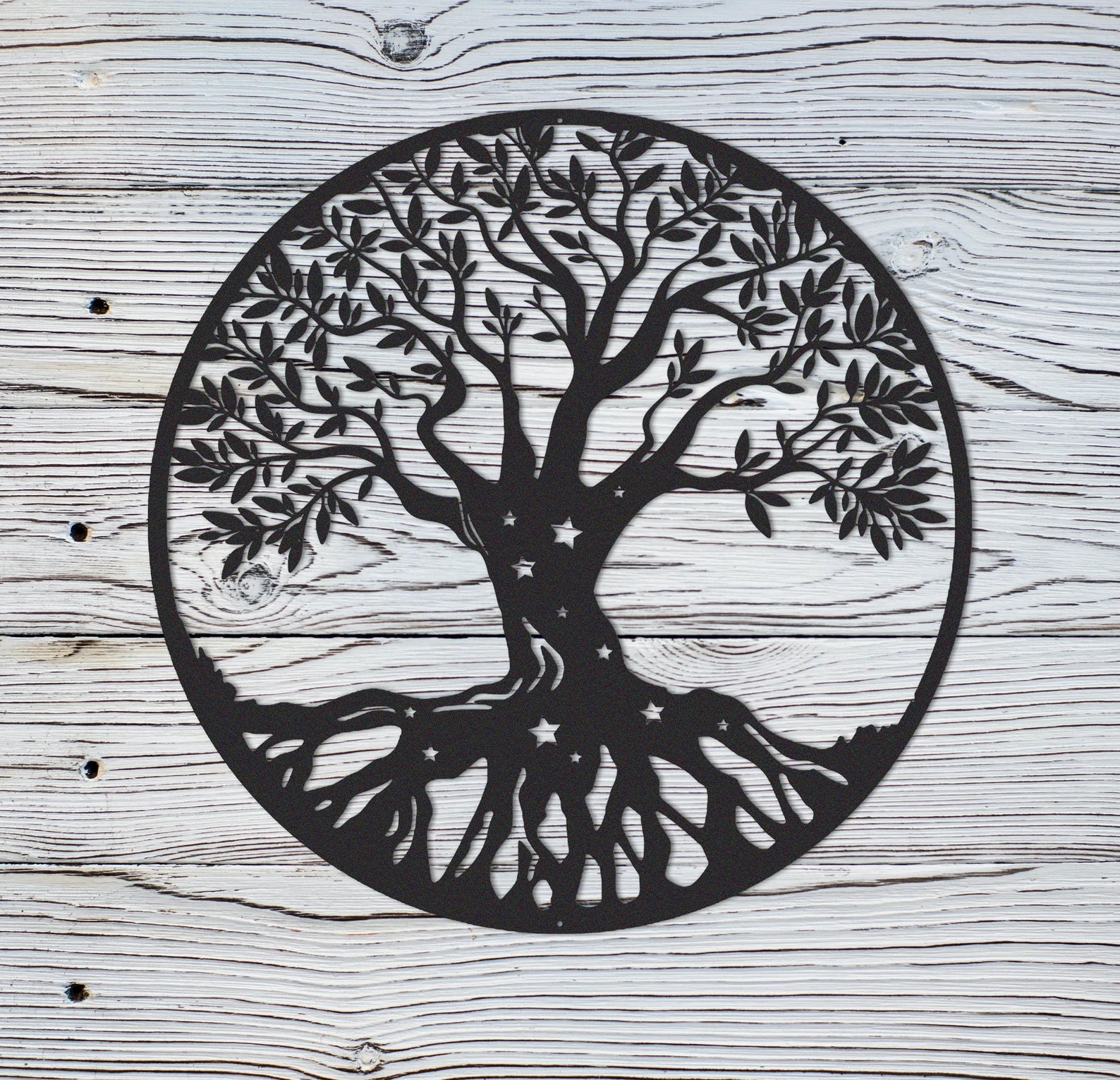 Laser Cut Tree Silhouette – Steel Wall Decor