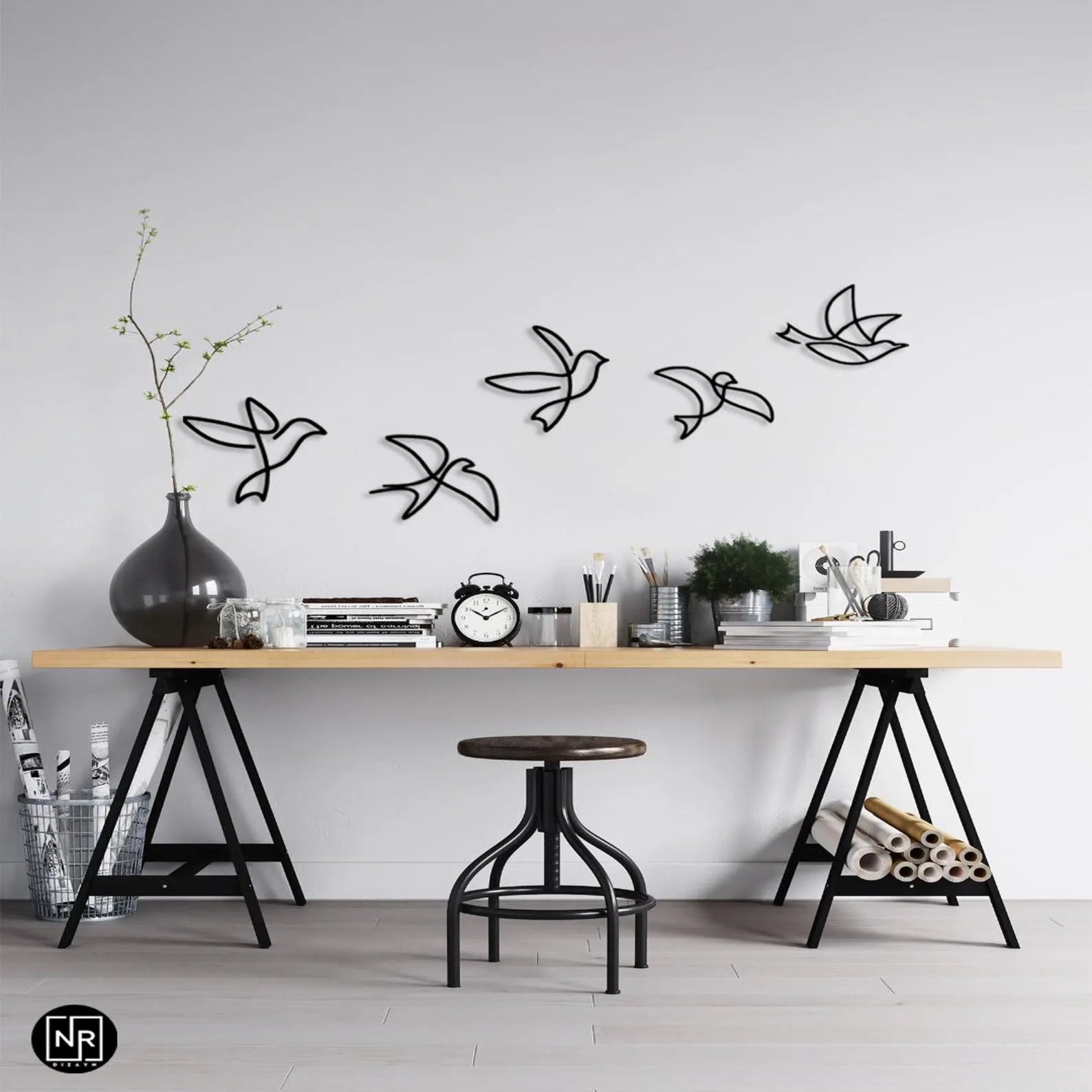 Metal Birds Wall Art Set – Decor for Home & Office