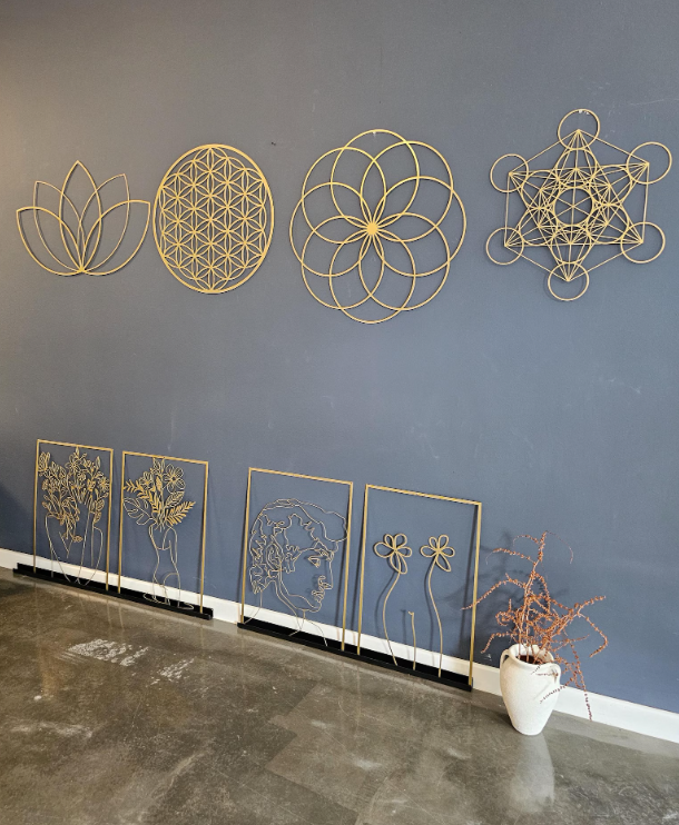 Lotus of Life Metal Wall Art – Spiritual Floral