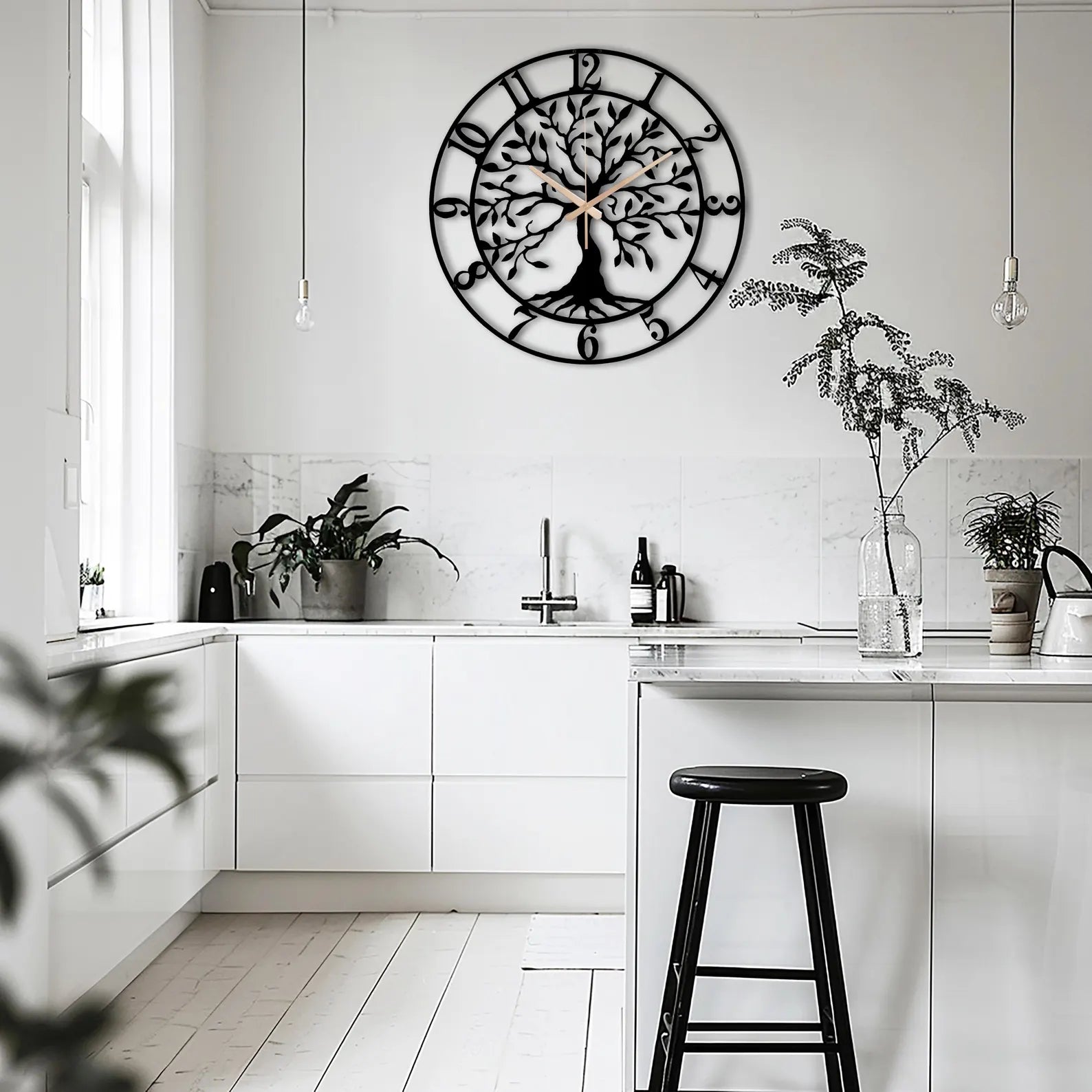 Tree of Life Metal Wall Clock – Decor Living Spaces