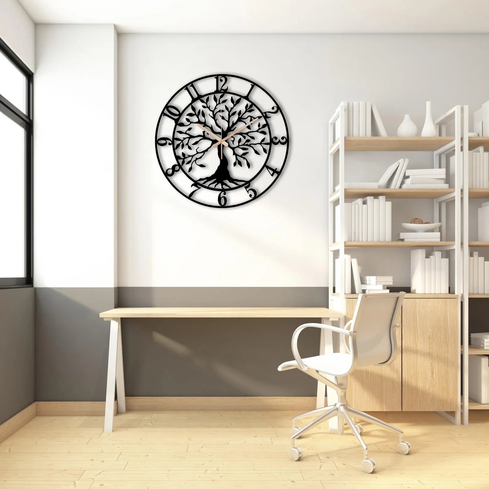 Tree of Life Metal Wall Clock – Decor Living Spaces