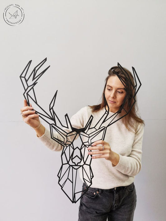 Steel Deer Wall Sculpture – Wildlife Design
