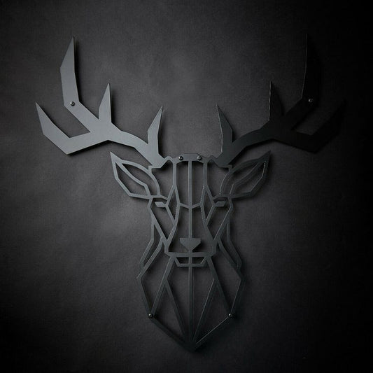 Steel Deer Wall Sculpture – Wildlife Design