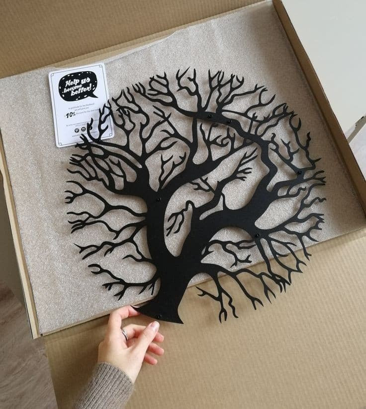 Laser Cut Tree Silhouette – Steel Wall Decor