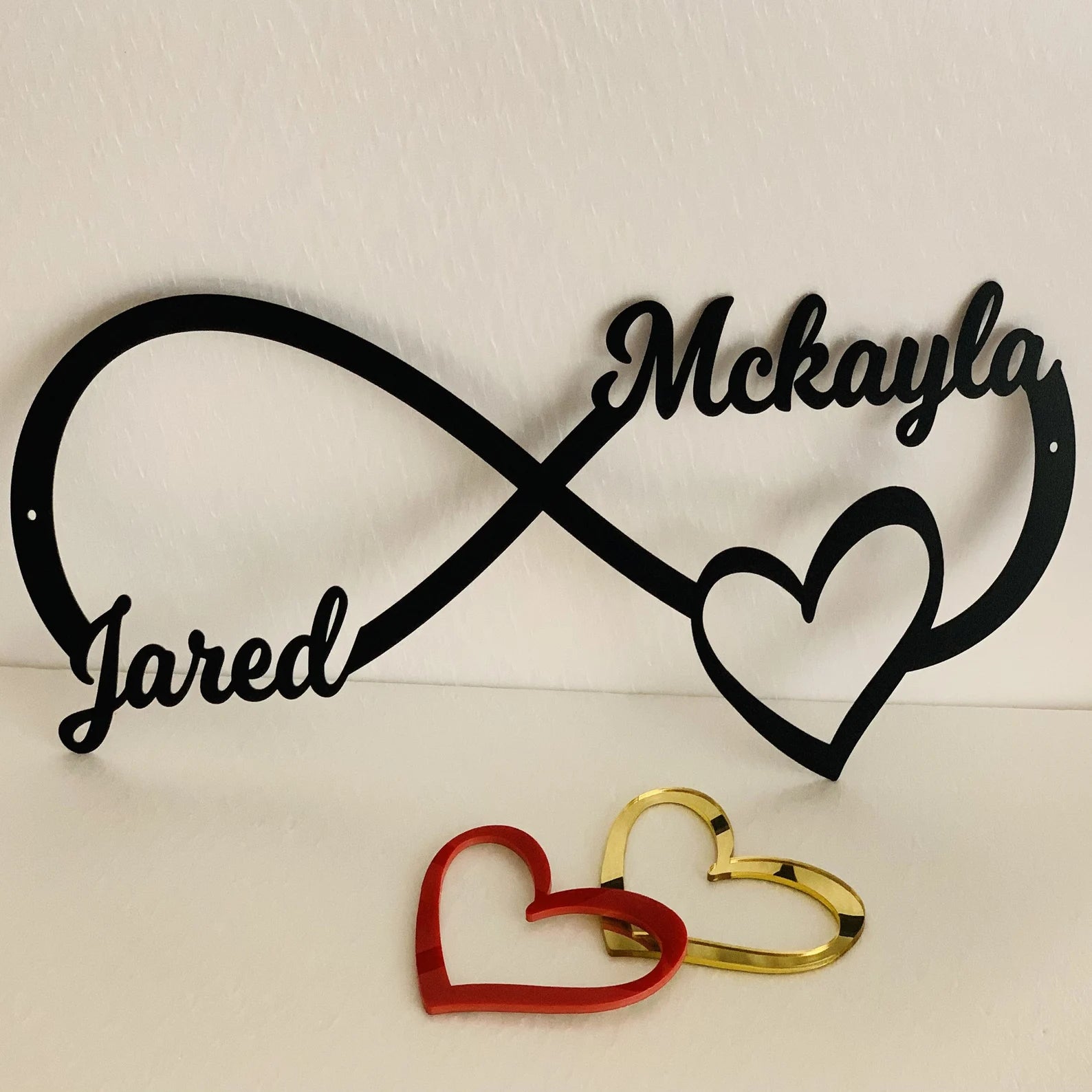 Infinity Symbol Metal Art - Personalized Couple Gift