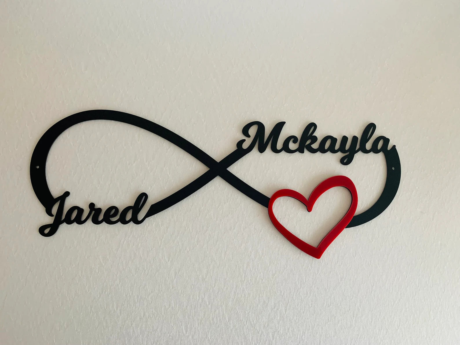 Infinity Symbol Metal Art - Personalized Couple Gift