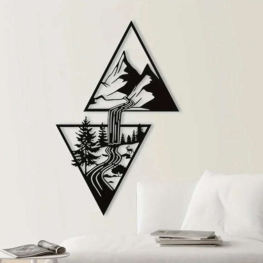 Mountain View Metal Art – Contemporary Wall Decor