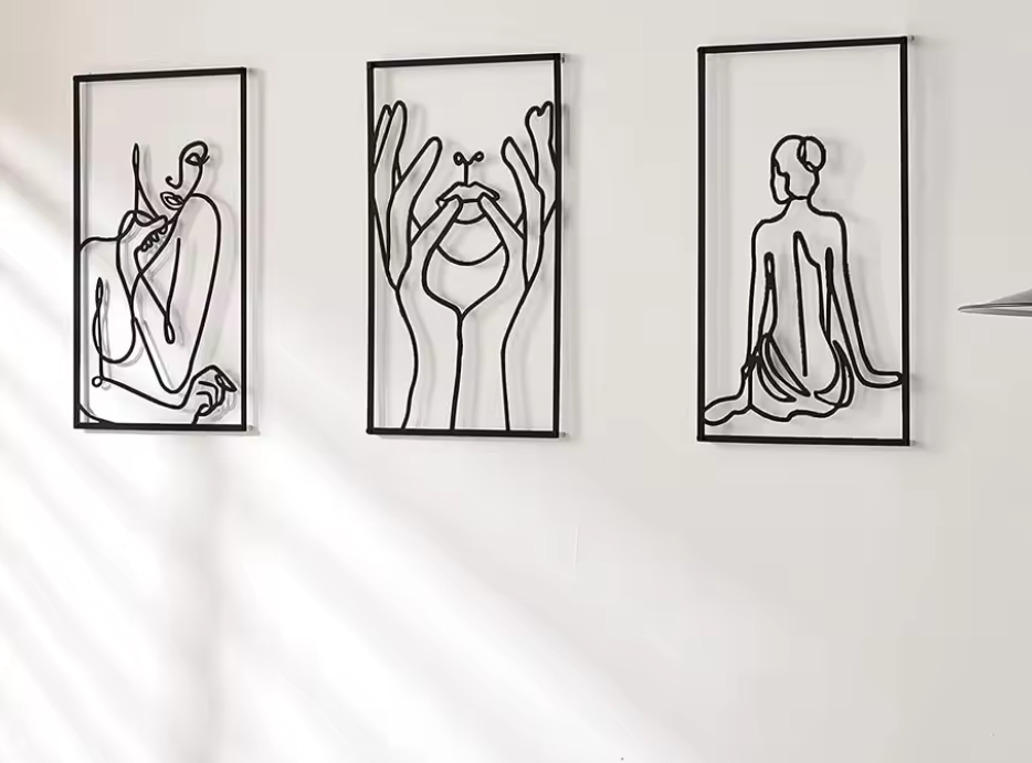 Modern Woman Silhouette – Metal Wall Hanging