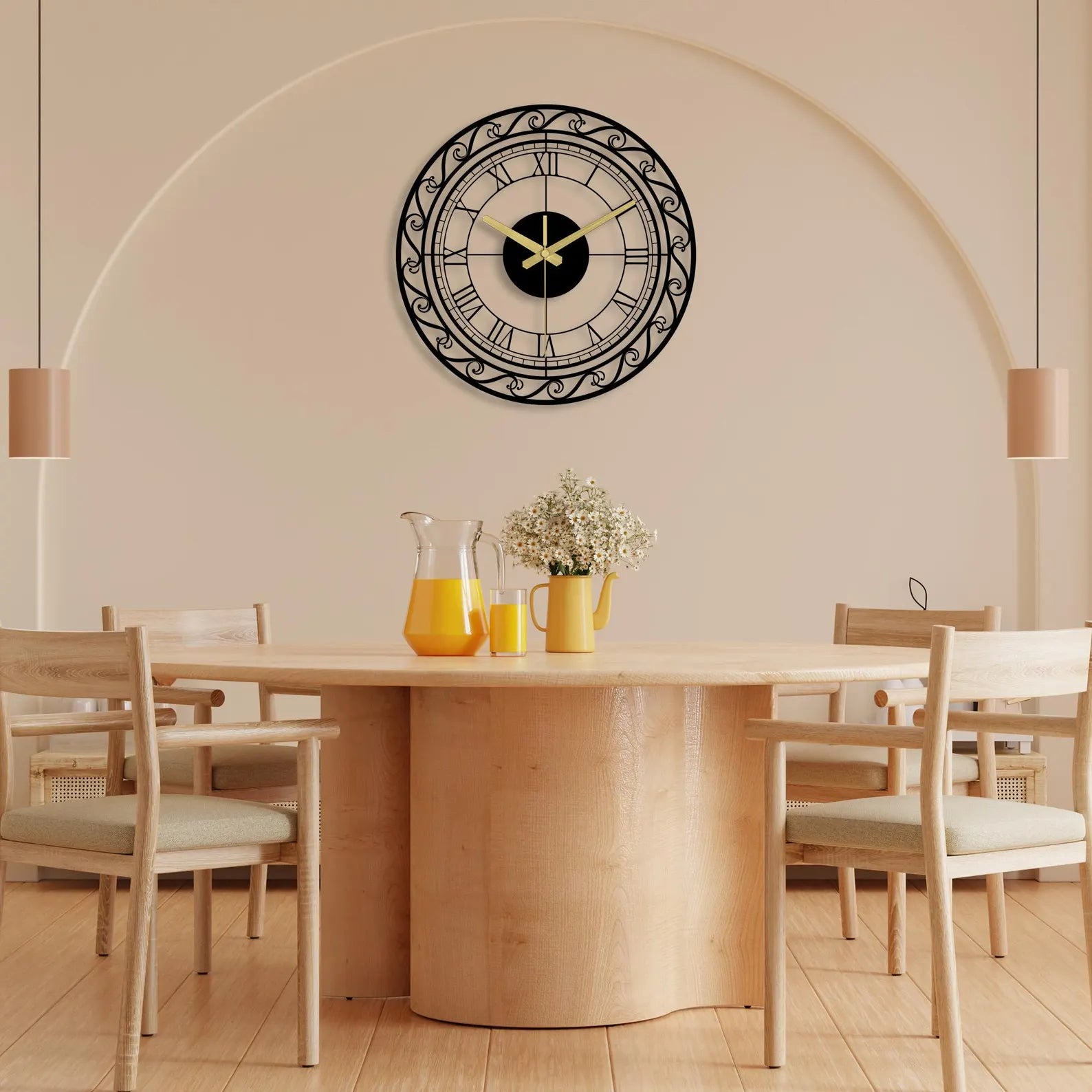 Vintage Metal Wall Clock – Timeless Charm