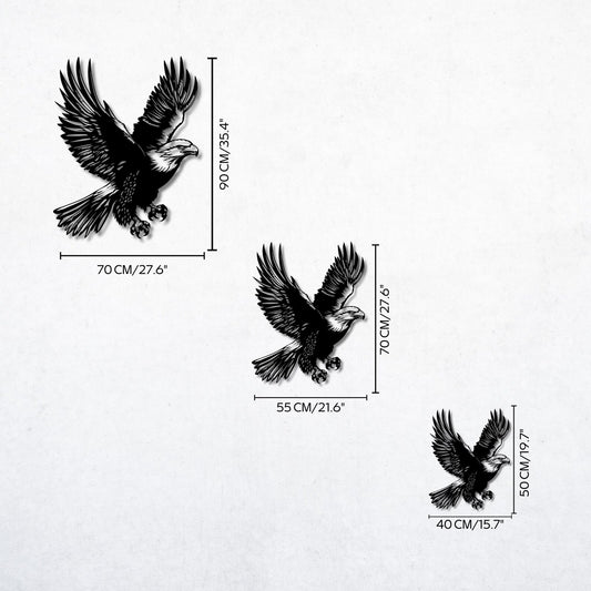 Black Metal Eagle Wall Sculpture – Rustic Modern Art