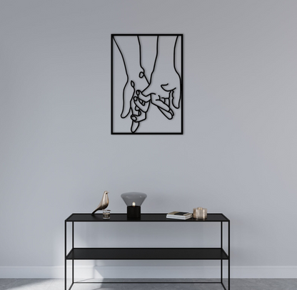 "Minimalist Metal Hands Wall Hanging – Love & Home Gift"