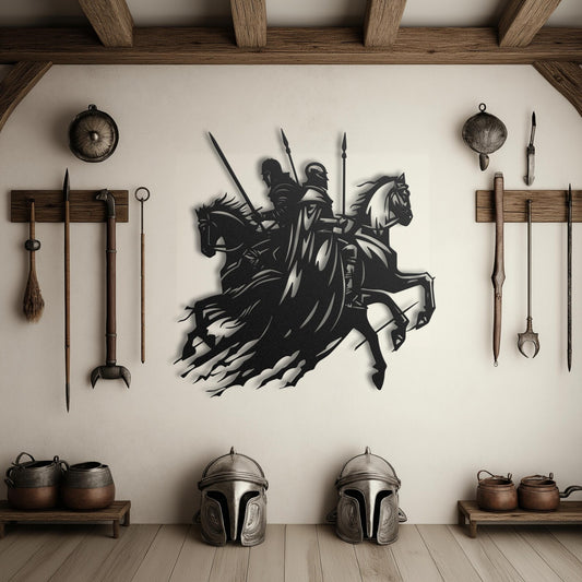 Cavalry Metal Wall Art – Medieval Battle Scene