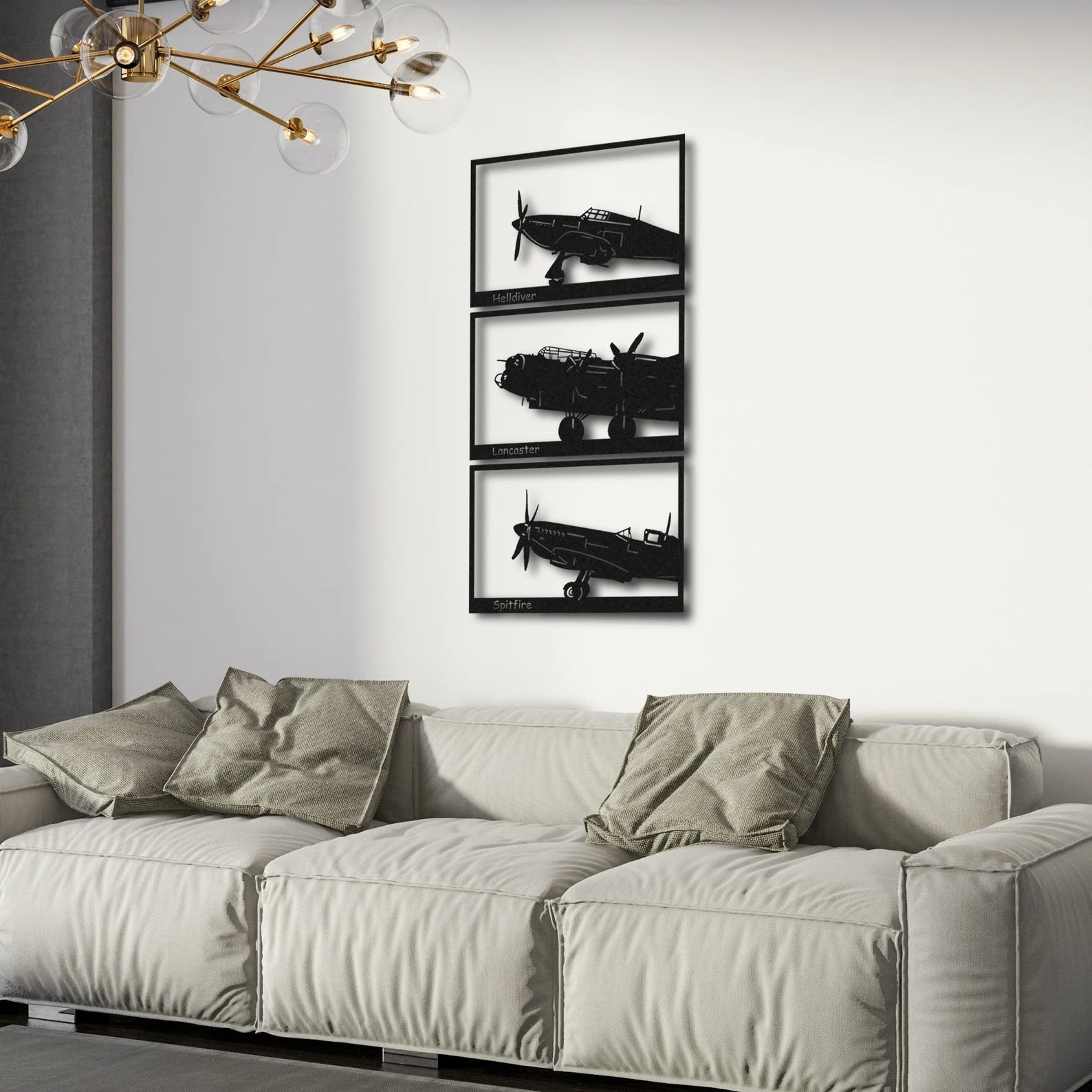 WWII Plane Metal Art - 3D Vintage Plane Set (3pcs)