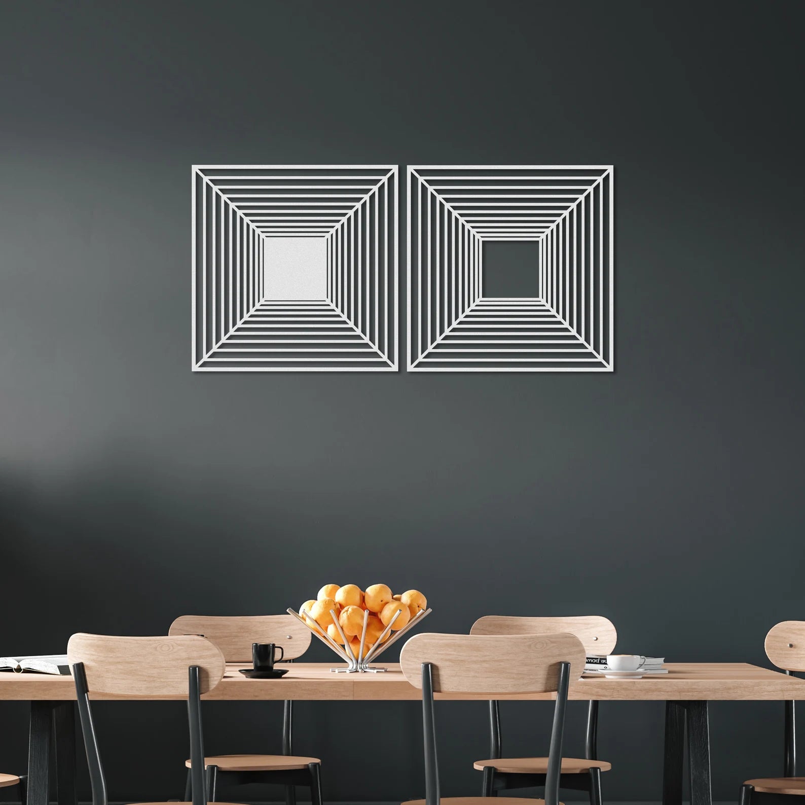 Optical Illusion Metal Wall Art – Steel Wall Decor