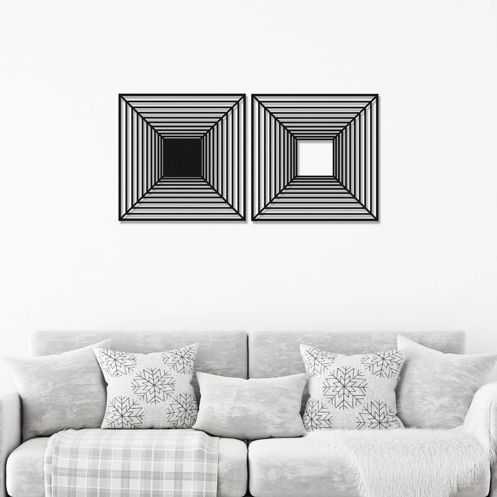 Optical Illusion Metal Wall Art – Steel Wall Decor