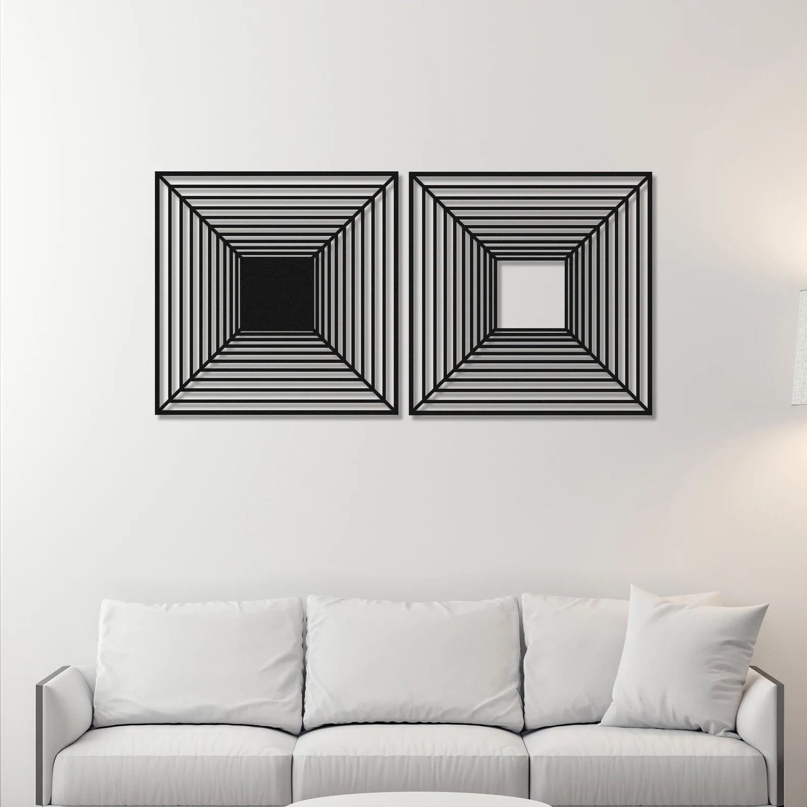 Optical Illusion Metal Wall Art – Steel Wall Decor