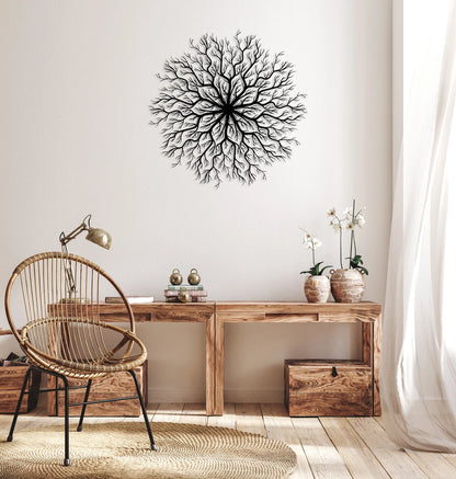 Tree of Life Metal Wall Art – Boho Roots & Branches Steel Decor