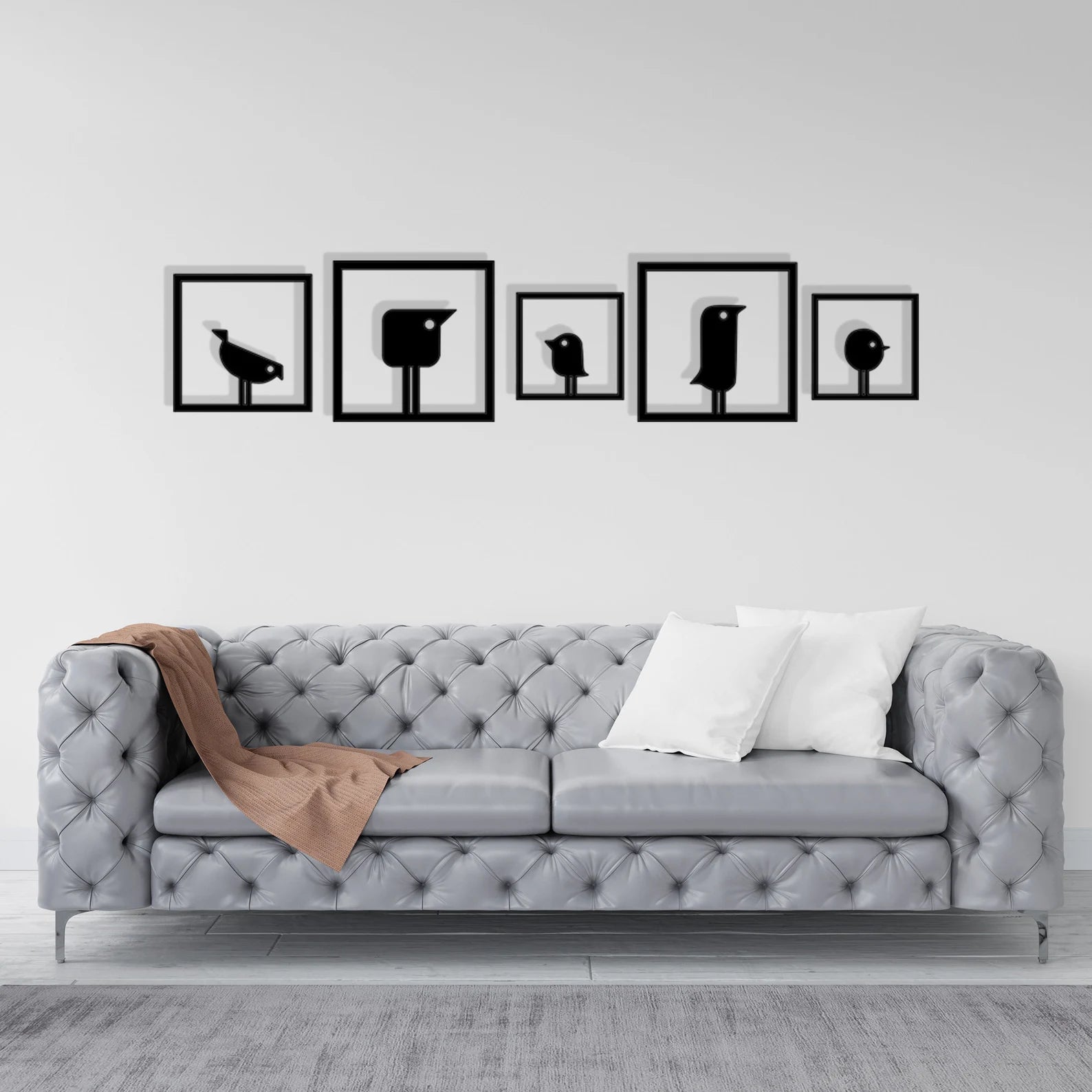 Minimalist Bird Metal Wall Art – Home & Garden