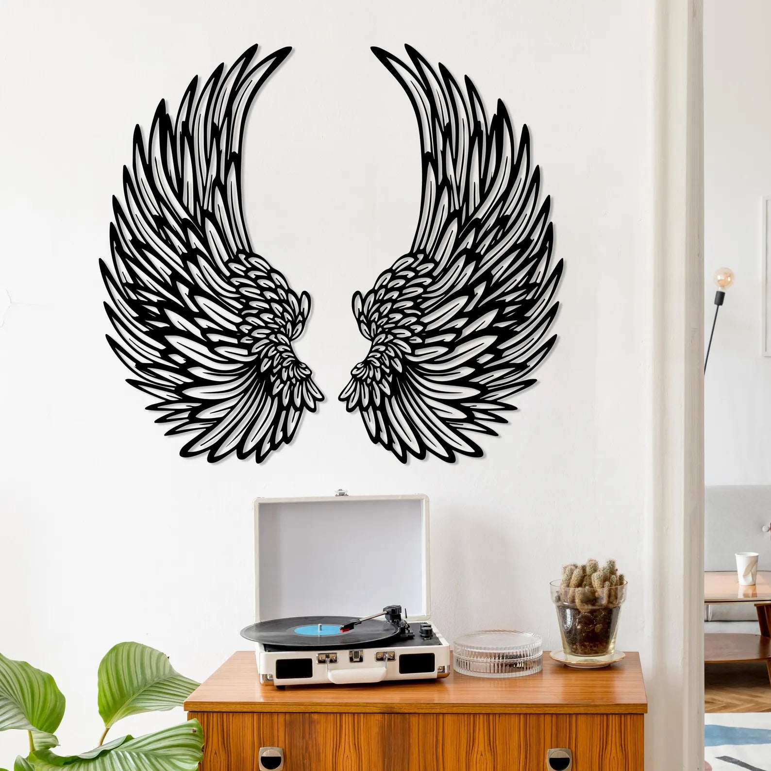 Large Angel Wings Metal Wall Art – Home & Studio