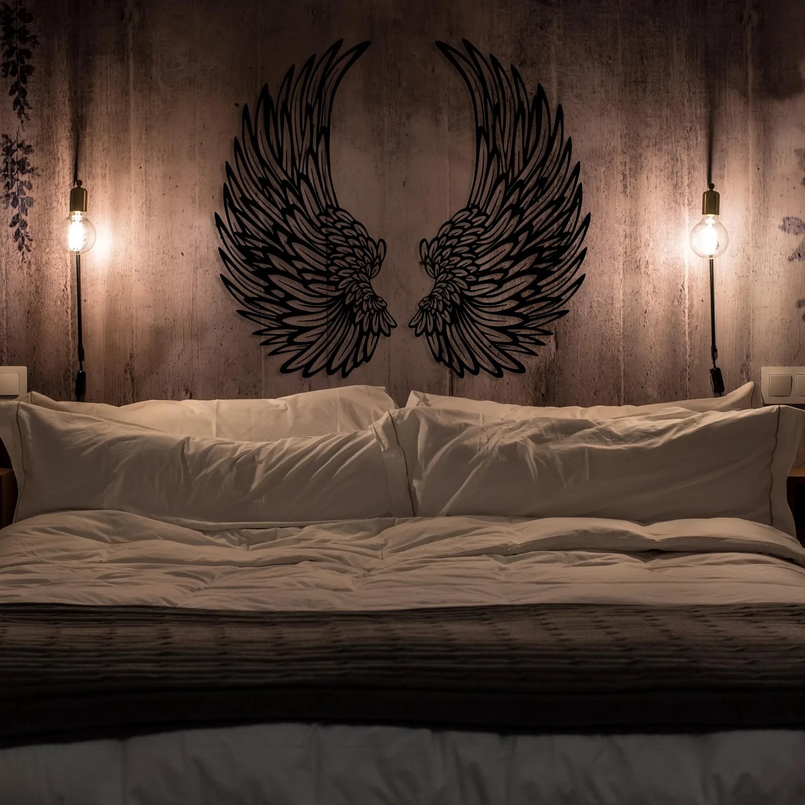 Large Angel Wings Metal Wall Art – Home & Studio
