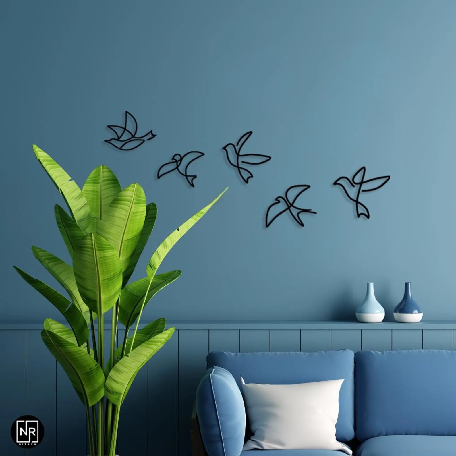 Metal Birds Wall Art Set – Decor for Home & Office