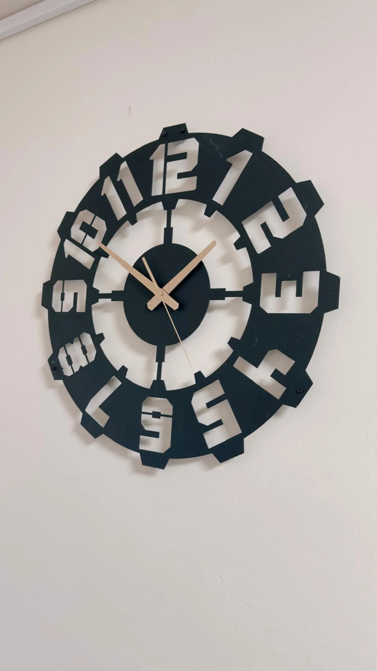 XL Minimalist Wall Clock - Oversized Geometric Style