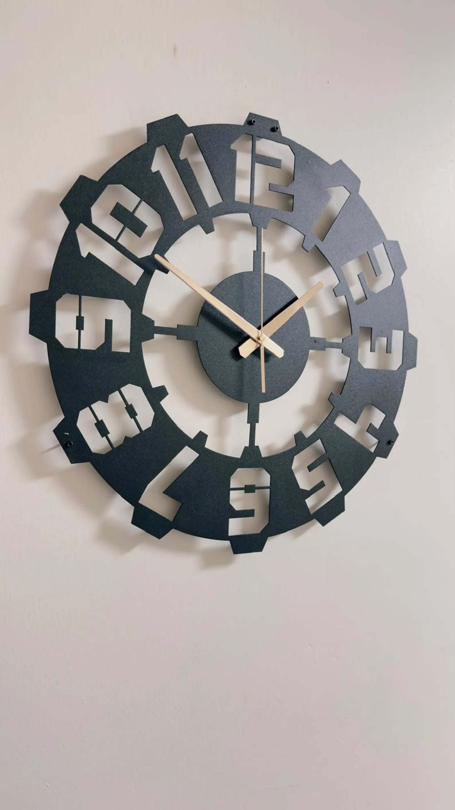 XL Minimalist Wall Clock - Oversized Geometric Style