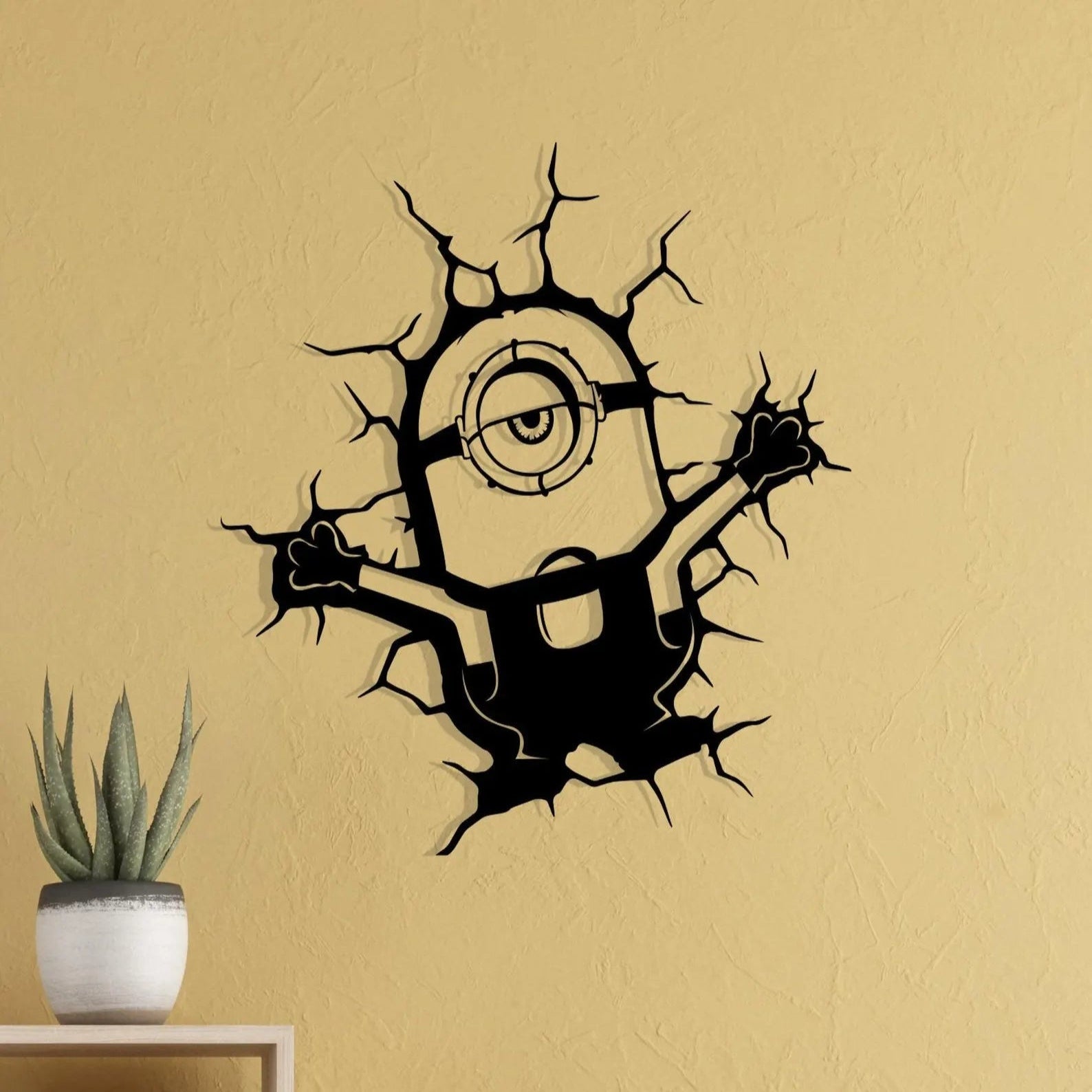 Minion Metal Wall Art – Fun Cartoon Decor for Kids’ Rooms