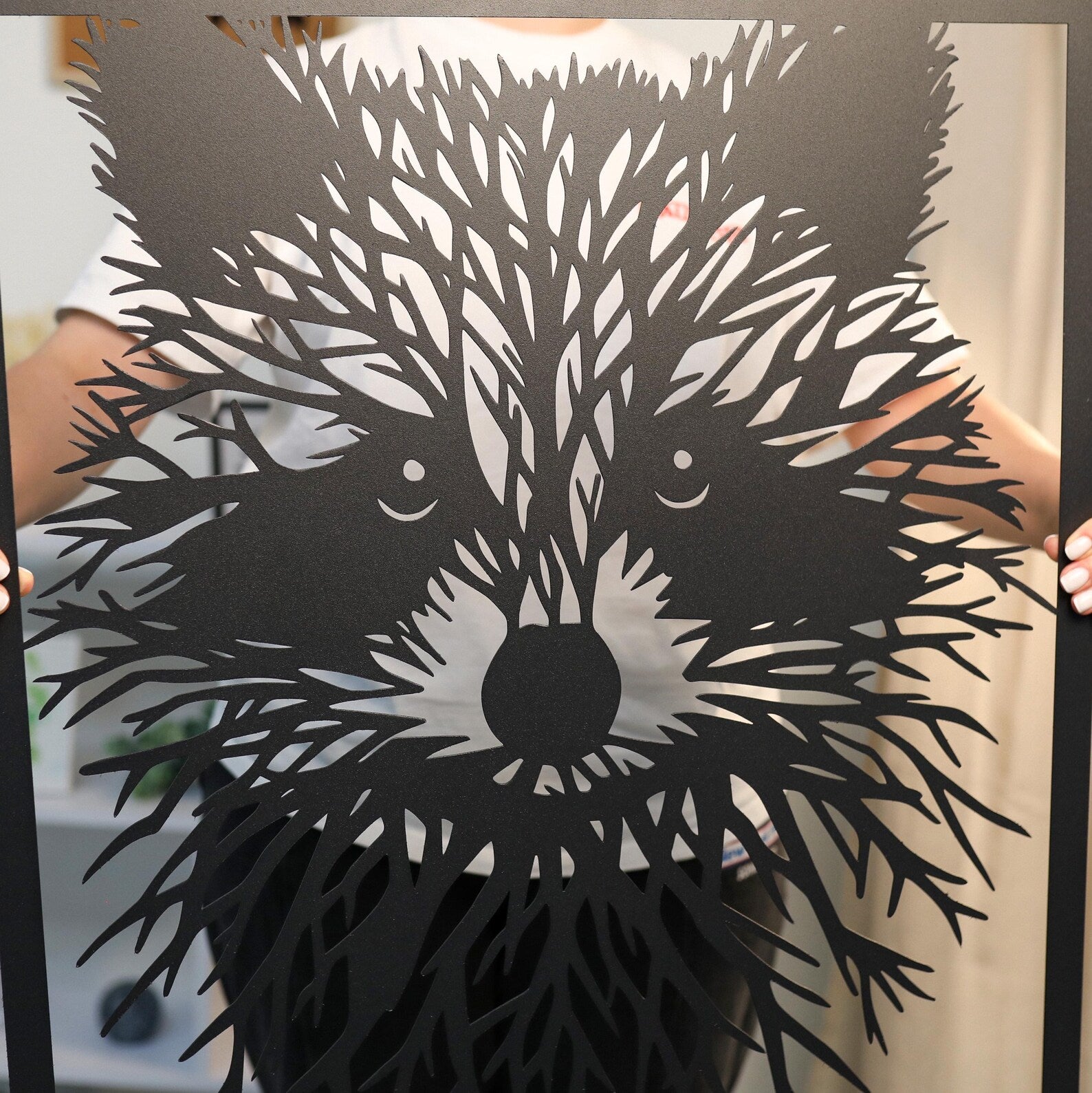 Raccoon Metal Wall Art – Realistic Wildlife-Inspired