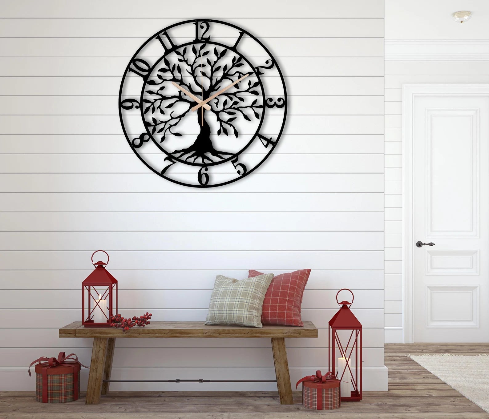 Tree of Life Metal Wall Clock – Decor Living Spaces