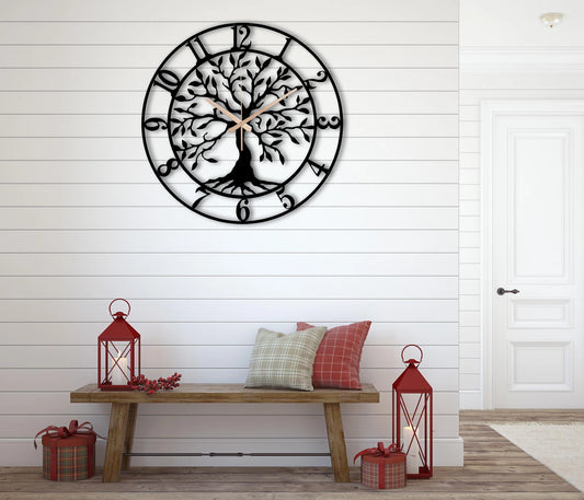 Tree of Life Wall Clock - Modern Farmhouse Decor