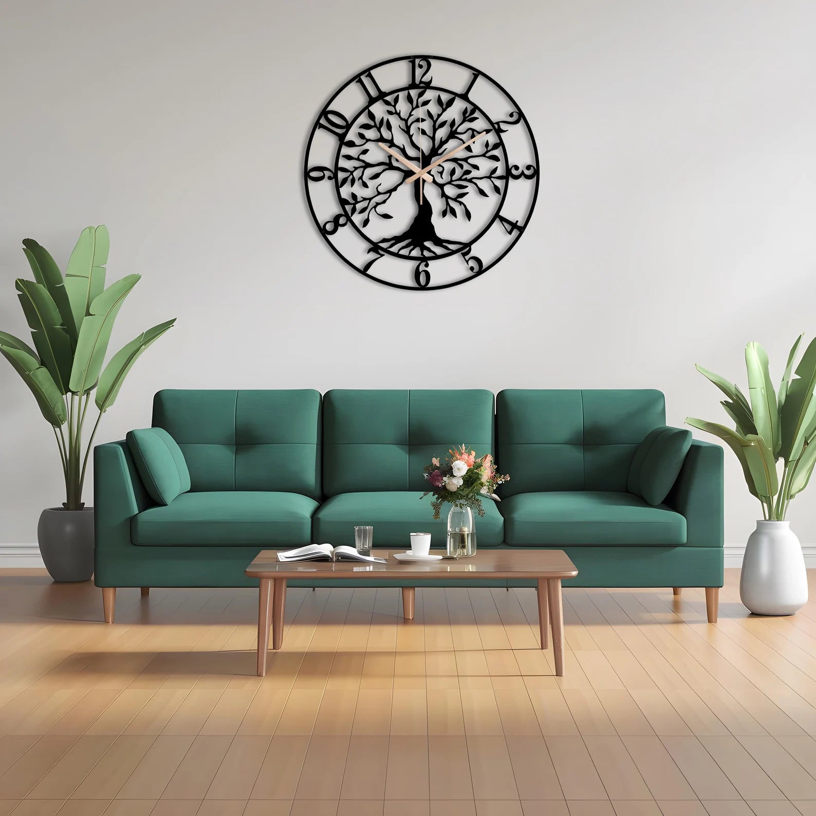 Tree of Life Metal Wall Clock – Decor Living Spaces